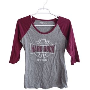 Hard Rock Cafe New York Aruba Baseball Shirt 100 percent cotton Size S